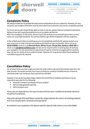 Complaints Policy Thumb